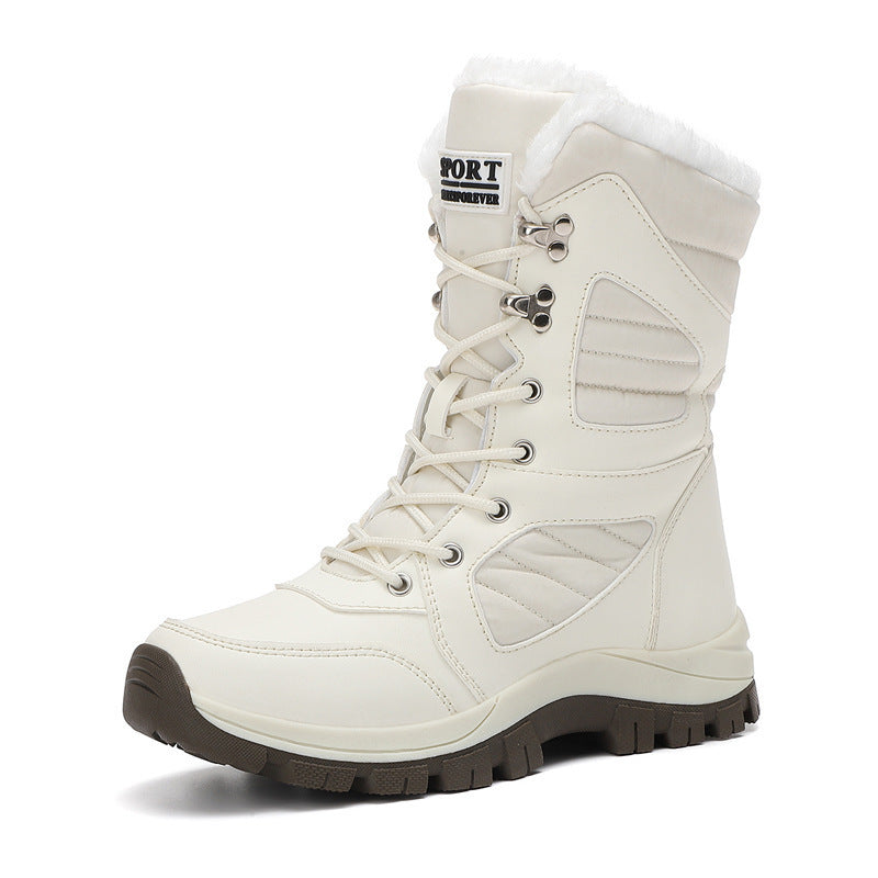Thickened Long Wool Plus Velvet Warm Snow Boots