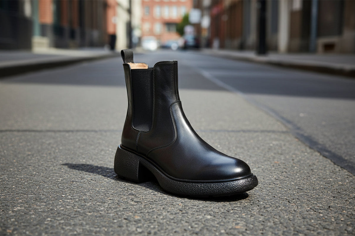 Womens British-style Dr Ankle Boots With Chunky Heels