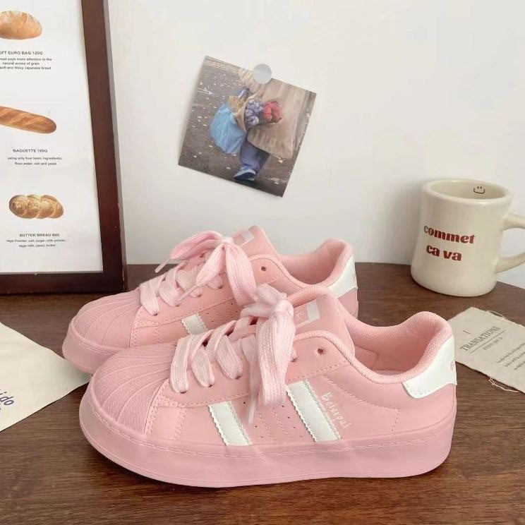 Shell Toe Casual Sneakers For Students Womens 