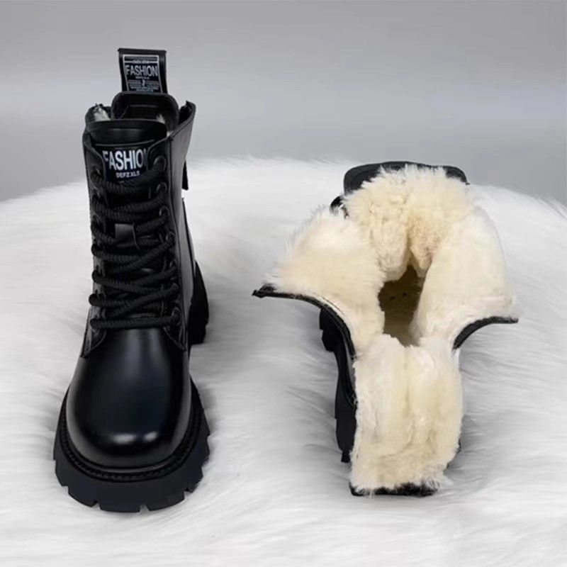 Womens Stylish Padded Insulated Boots With Thick Soles 