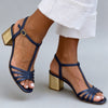 Navy Blue + Gold Heel