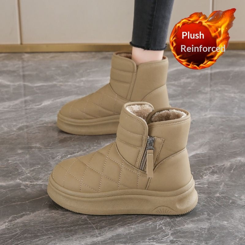 Womens Casual Warm Fleece-lined Snow Boots 