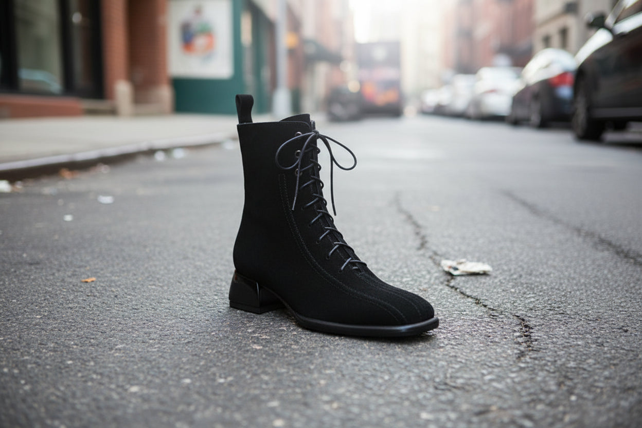 Women's All-match Square Toe Martin Boots 