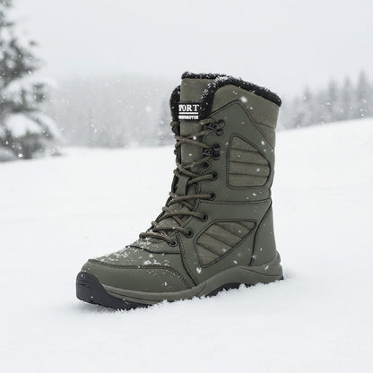 Thickened Long Wool Plus Velvet Warm Snow Boots 
