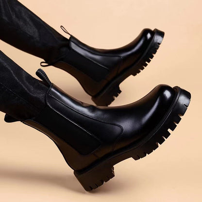 Unisex Fleece-Lined Winter Boots – Warm Outdoor Streetwear 