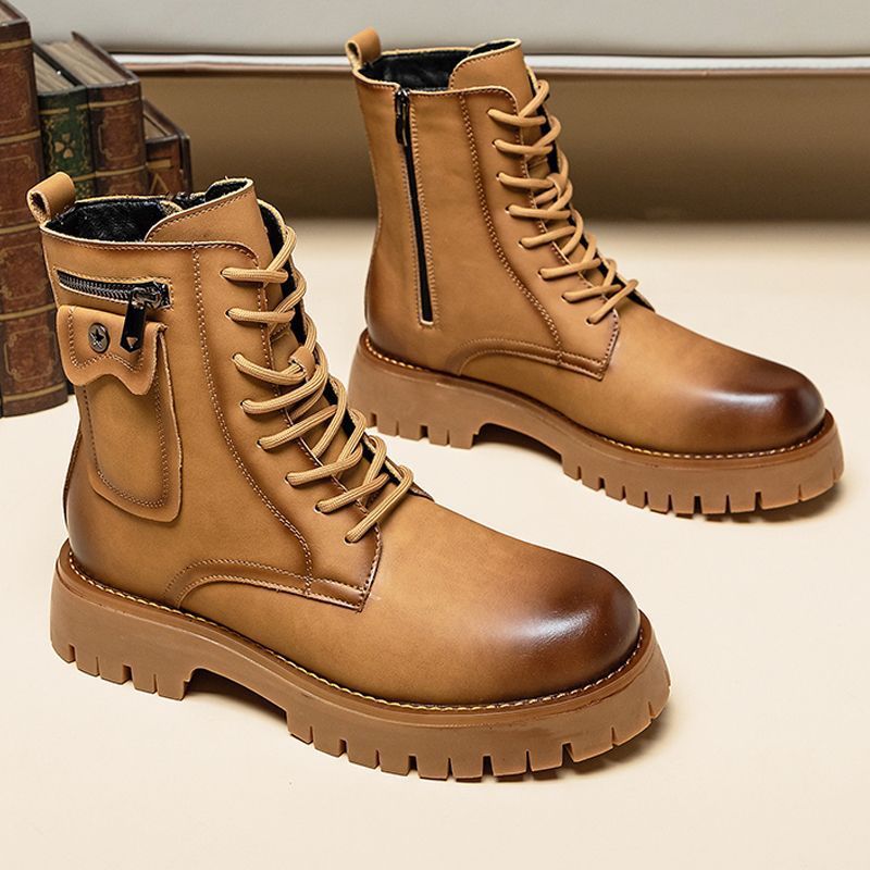 Martin Boots Men's Leather High-top Leather Shoes 