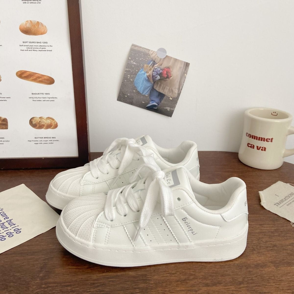 Shell Toe Casual Sneakers For Students Womens 