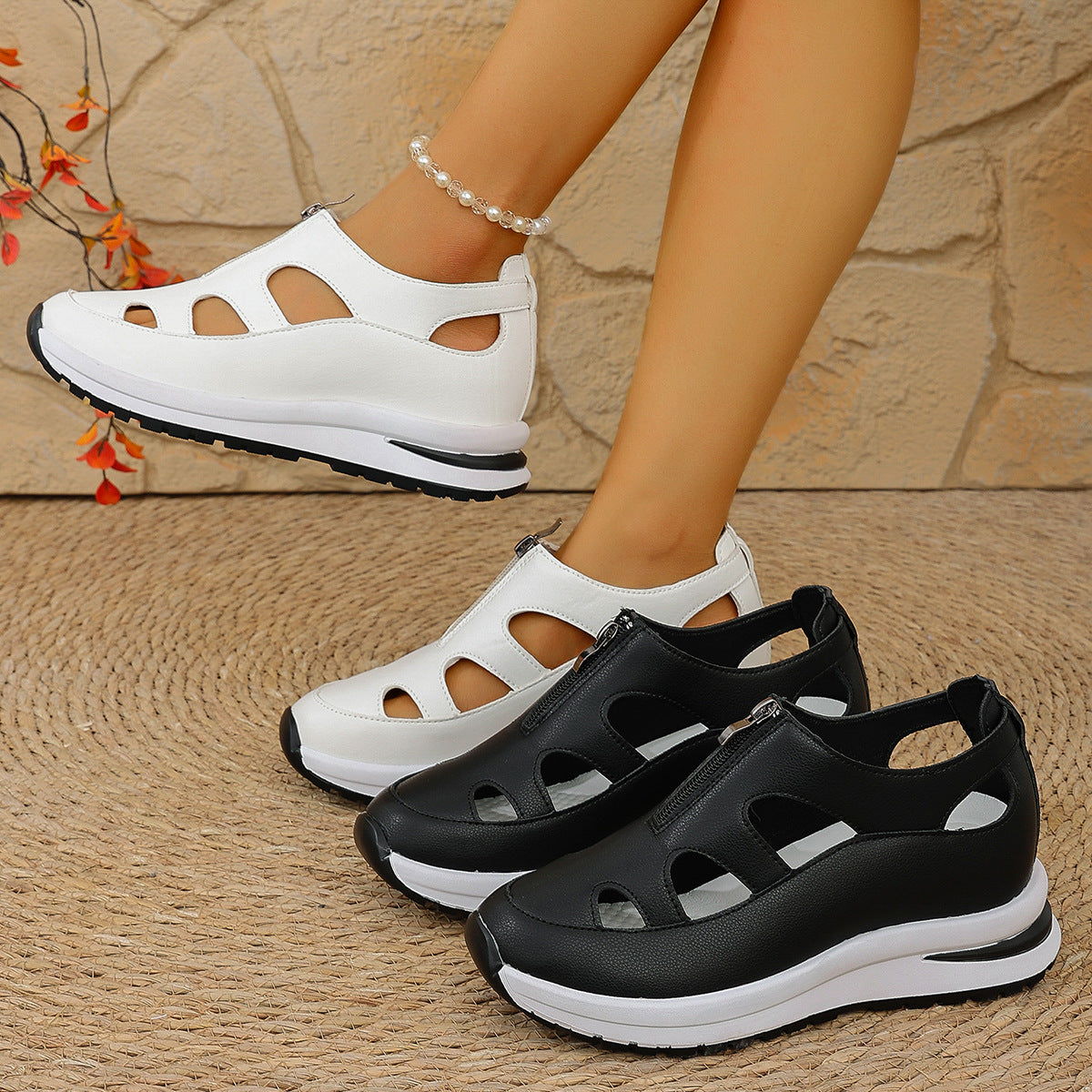 Baotou Chunky-sole Soft-soled Sandals Women's Casual 