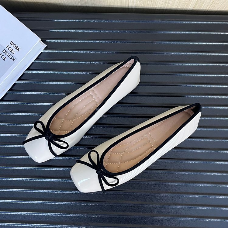 2026 New Spring Summer Women's Square Toe Flats, Korean Style Slip-On Shoes, Soft Sole, Plus Size, Casual All-Match Fashion 