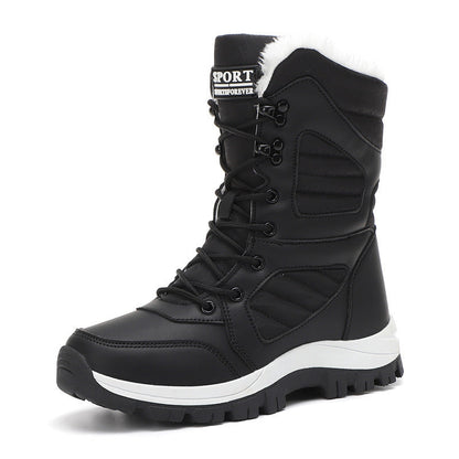 Thickened Long Wool Plus Velvet Warm Snow Boots 