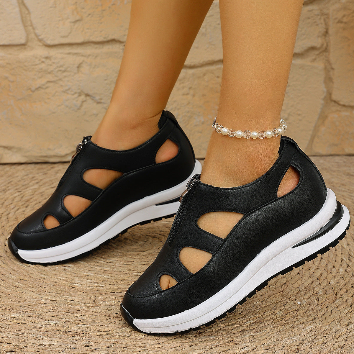 Baotou Chunky-sole Soft-soled Sandals Women's Casual 