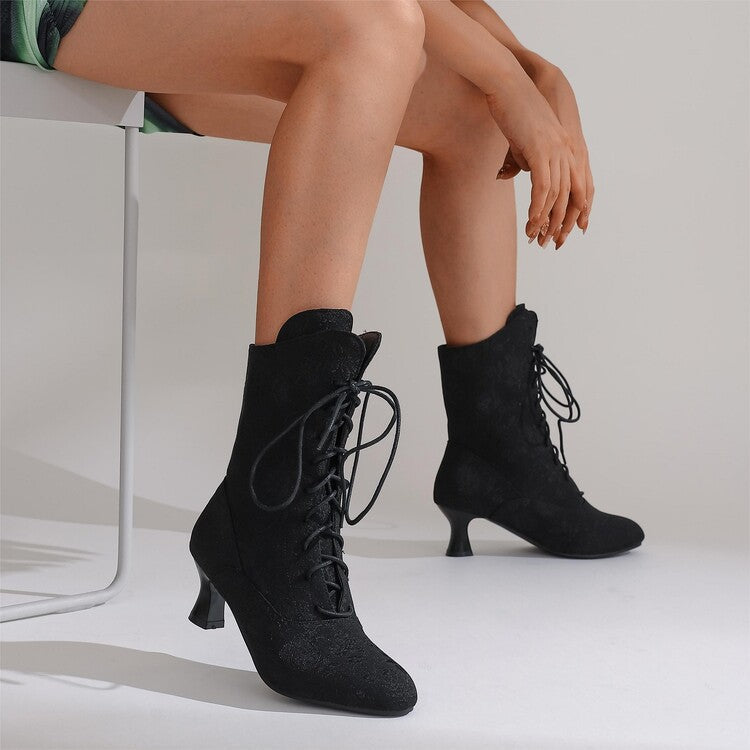 Autumn And Winter Kitten Heels With Pointed Fashion Boots 