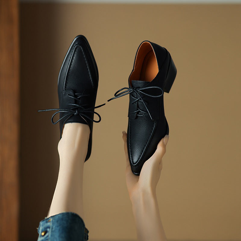 Women's Fashion Retro Strap Chunky Heel Shoes 