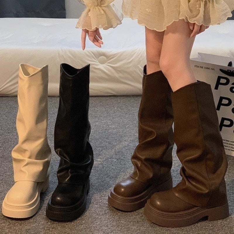 Women's Autumn New British Dress Autumn And Winter Boots Platform CJ