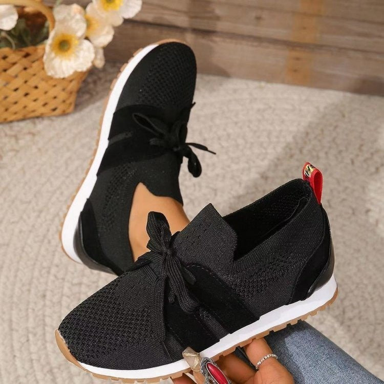 Women’s Lace‑Up Mesh Walking Flats CJ US
