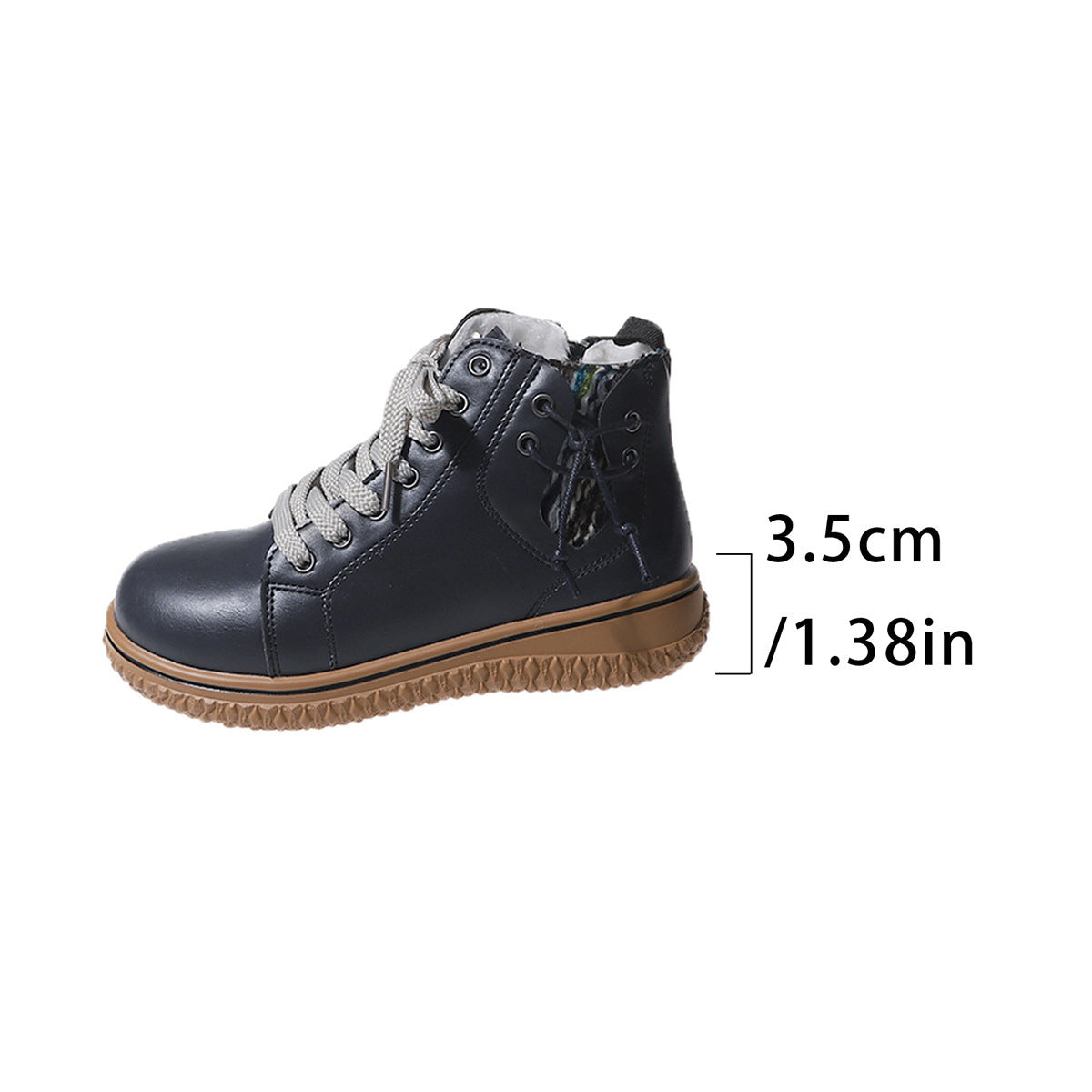 FitiqueFit Women’s Flat Heel Martin Boots – Lace-Up, Side Zip, Cotton Padded Comfort CJ