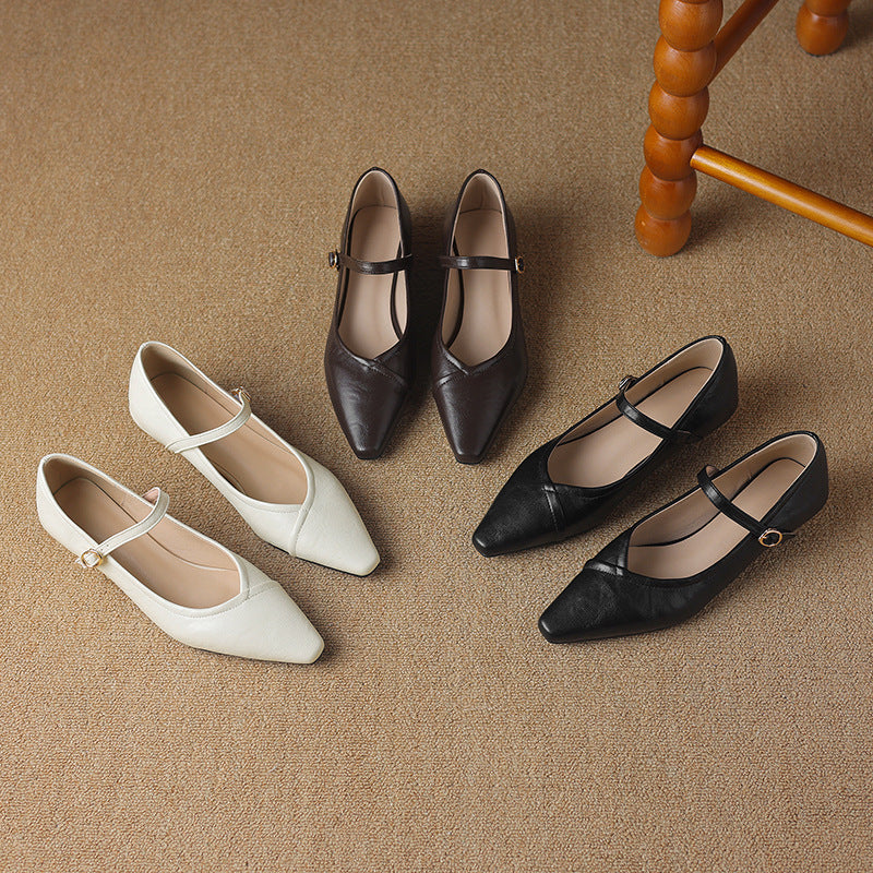 Womens Casual Low-heeled All-match Shoes 