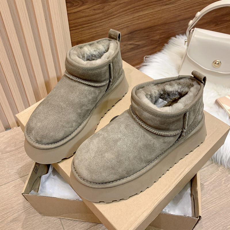 Women’s Thick Sole Snow Boots – Warm, Lightweight Winter Platform Boots