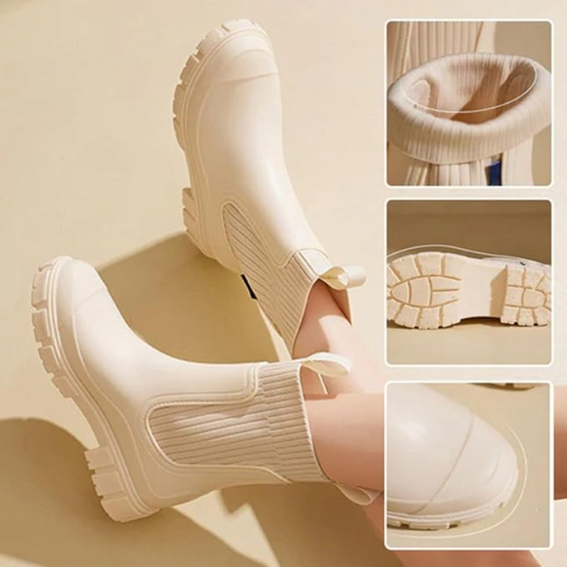 Women’s Waterproof Mid-Tube Rain Boots – Non-Slip Rubber Boots 