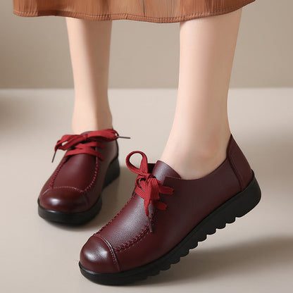 Women's Work Black Flat Soft Sole Anti-slip Shoes 