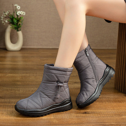 Women's Fleece-lined Waterproof Anti-slip Snow Boots 