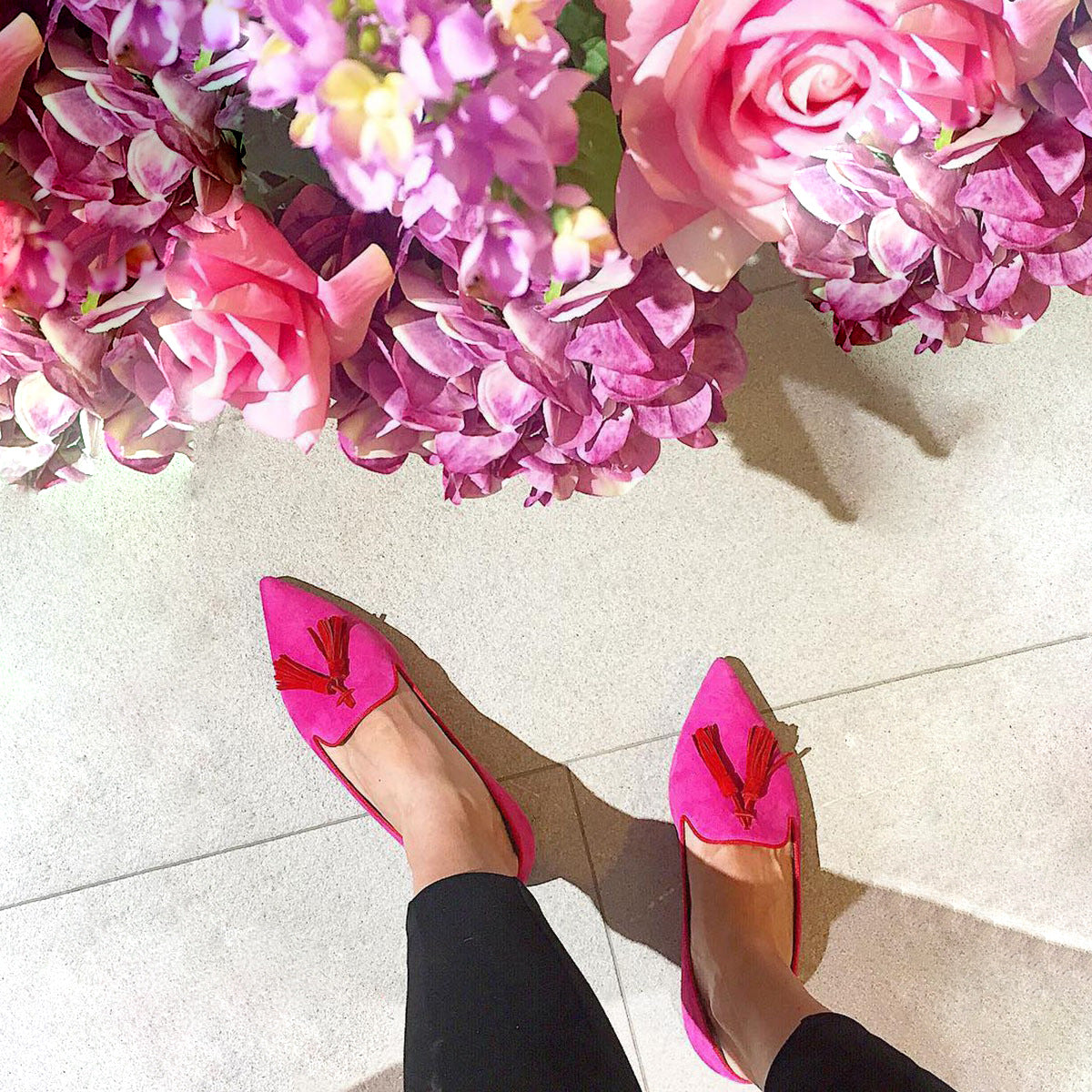 New Low-heeled Pointed-toe Shallow-mouth Tassel Casual Shoes 