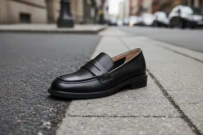 British-style Vintage Women's Heeled Leather Shoes 