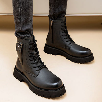 Martin Boots Men's Leather High-top Leather Shoes 