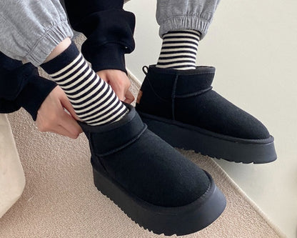 Women’s Thick Sole Snow Boots – Warm, Lightweight Winter Platform Boots