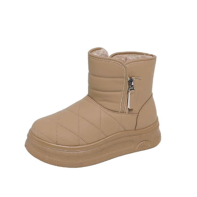 Womens Casual Warm Fleece-lined Snow Boots 