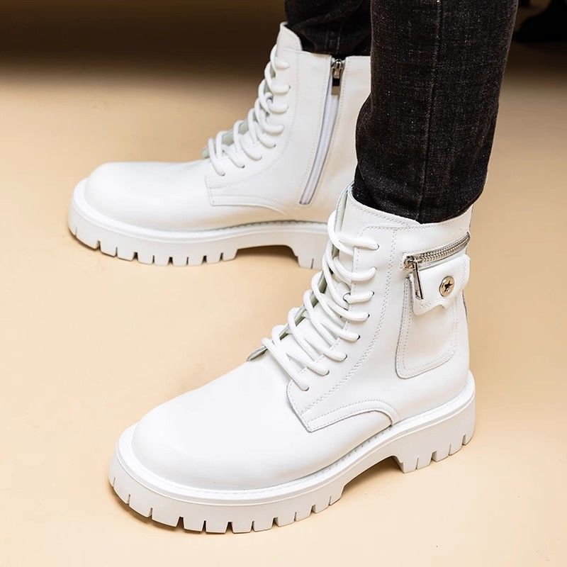 Martin Boots Men's Leather High-top Leather Shoes 