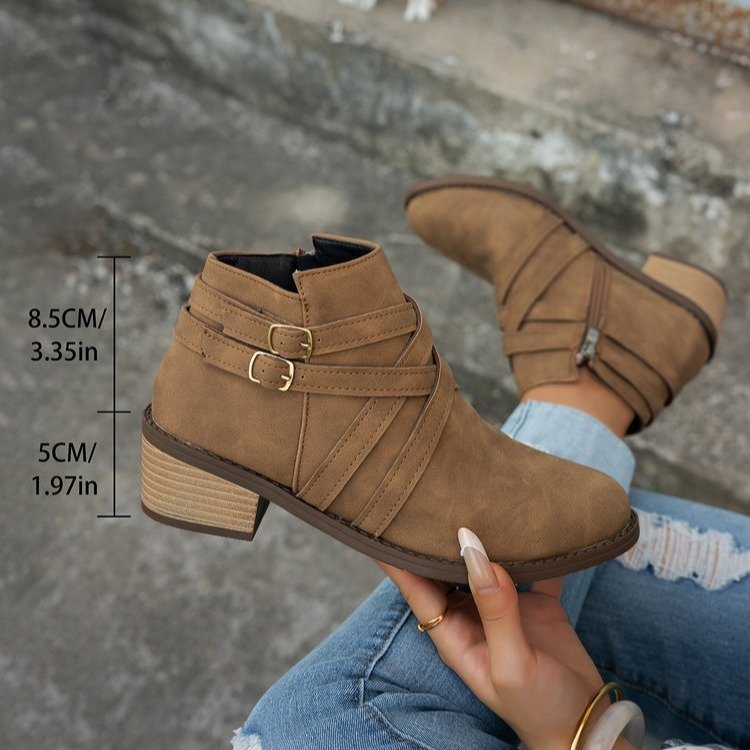 Retro Style Fashionable Single Boots 