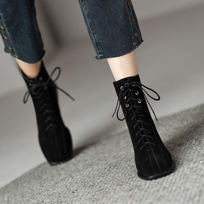 Women's All-match Square Toe Martin Boots 