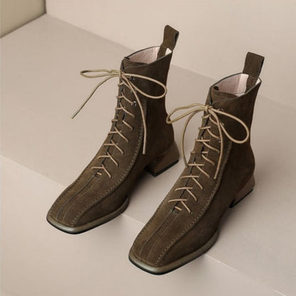 Women's All-match Square Toe Martin Boots 