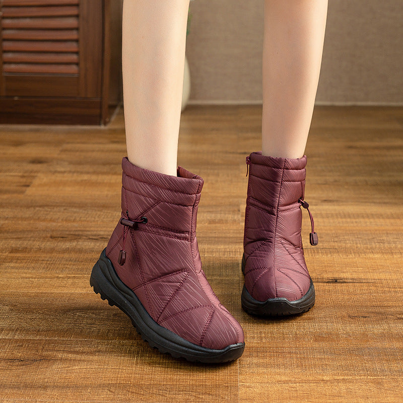Women's Fleece-lined Waterproof Anti-slip Snow Boots 