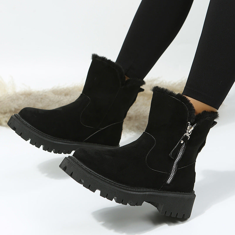 Snow Boots Velvet Warm Cotton Shoes Plus Size CJ