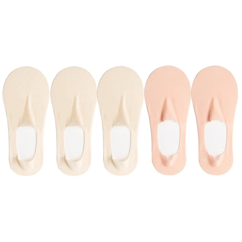 5-Pack Women’s Ultra Thin No-Show Socks | Invisible Boat Socks 