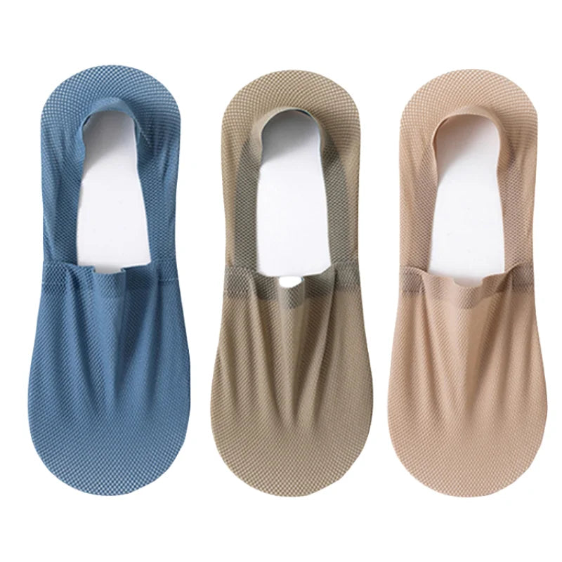 3-Pack Invisible Boat Socks – Breathable Low-Cut Socks 