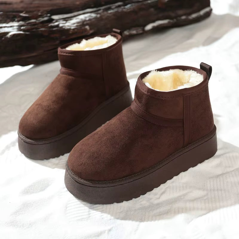Women’s Thick Sole Snow Boots – Warm, Lightweight Winter Platform Boots