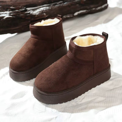 Women’s Thick Sole Snow Boots – Warm, Lightweight Winter Platform Boots