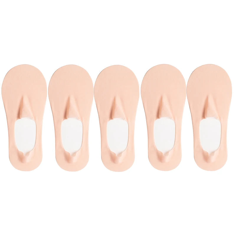 5-Pack Women’s Ultra Thin No-Show Socks | Invisible Boat Socks 