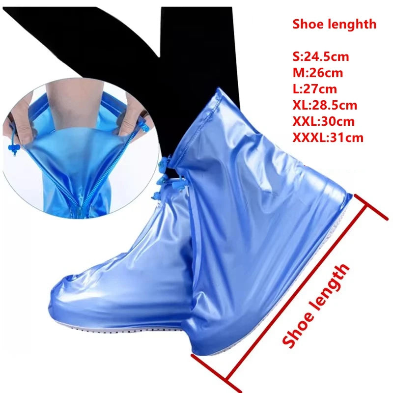 Silicone Waterproof Shoe Cover Unisex Shoes Protectors Rain Boots for Indoor Outdoor Rainy Reusable Quality non-slip shoe Cover 