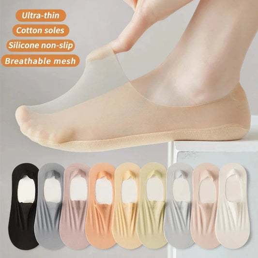 5-Pack Women’s Ultra Thin No-Show Socks | Invisible Boat Socks 