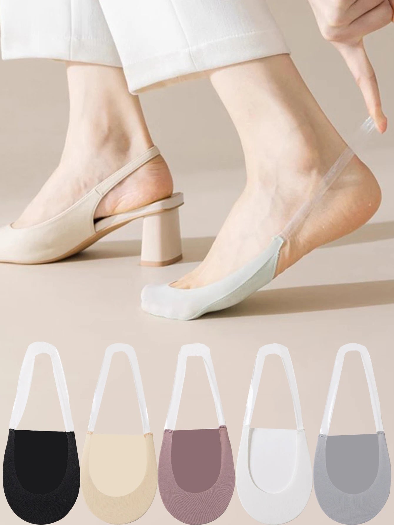 5-Pack Women’s Invisible Low-Cut Socks | Breathable Boat Socks 