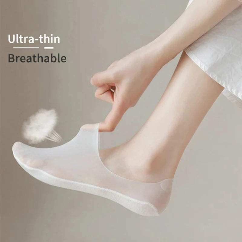 5-Pack Women’s Ultra Thin No-Show Socks | Invisible Boat Socks 