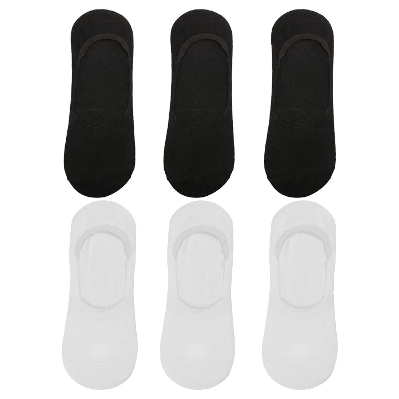 6-Pack Bamboo Invisible Low-Cut Socks | Breathable Boat Socks 