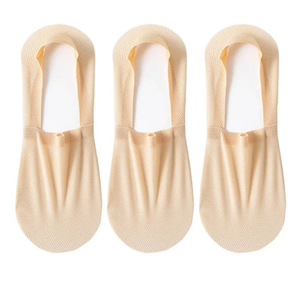 3-Pack Invisible Boat Socks – Breathable Low-Cut Socks 