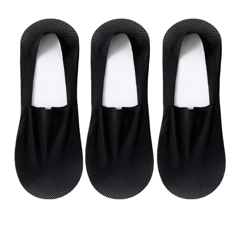 3-Pack Invisible Boat Socks – Breathable Low-Cut Socks 