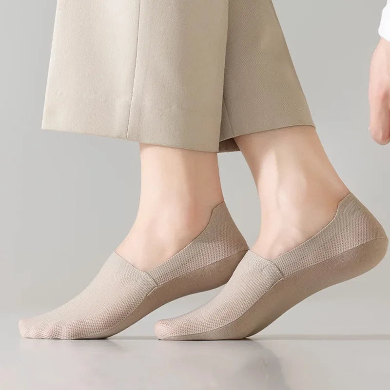 3-Pack Invisible Boat Socks – Breathable Low-Cut Socks 