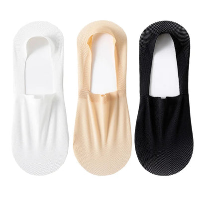 3-Pack Invisible Boat Socks – Breathable Low-Cut Socks 